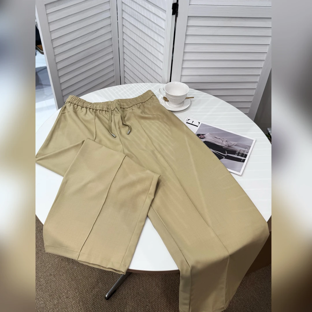 楠序源子微胖女装 2025秋季显瘦百搭显腿长阔腿休闲裤女YZ30035