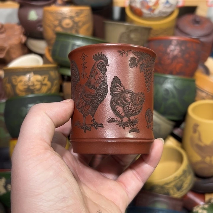 紫砂茶杯宜兴紫砂主人杯