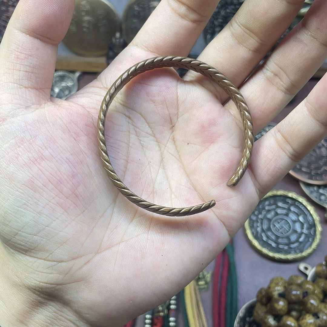 紫铜手工手镯一个