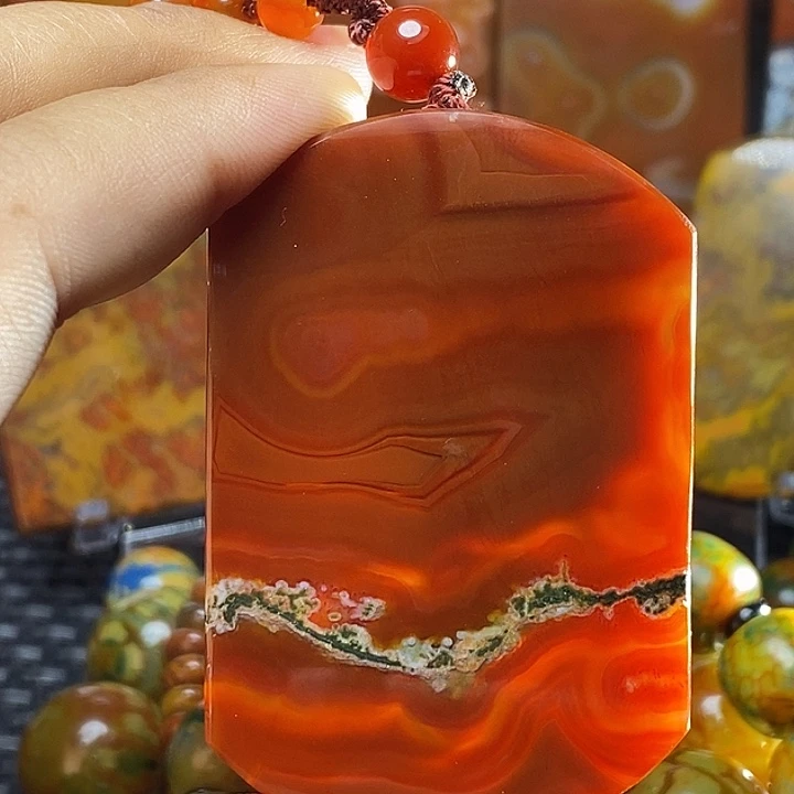 夜***声玛瑙/玉髓未镶嵌颈饰