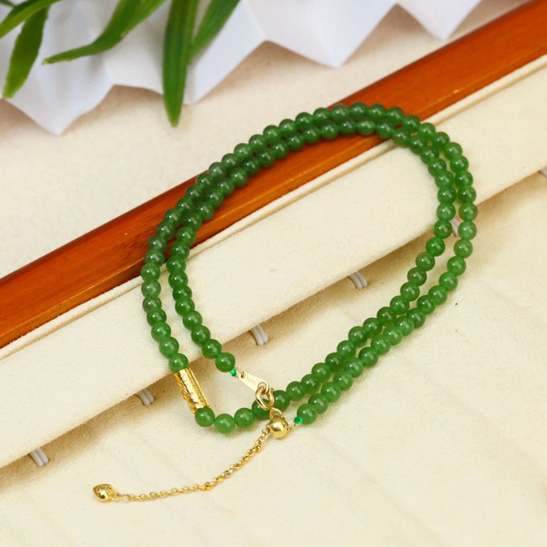 佳言珠宝俄料和田玉碧玉小米链PBXCC1470099