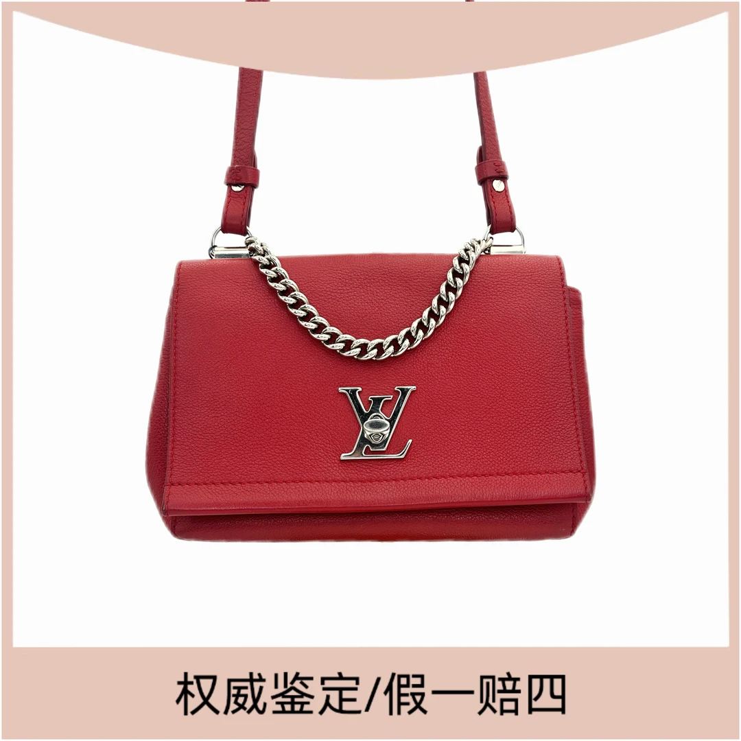 99新 LouisVuitton/路易威登 lockme手提单肩女士斜挎包（琳达）