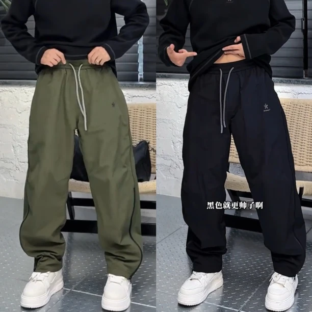 【摇粒绒内胆】冬季潮牌加绒户外三防工装休闲裤男加厚保暖运动卫裤