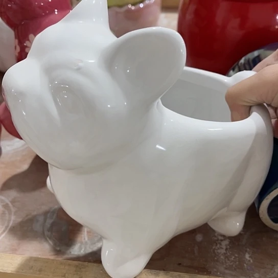 多肉绿植陶瓷花盆9.9包邮，有孔