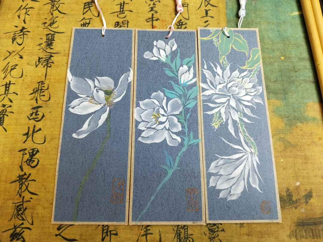 国画流苏书签可定制