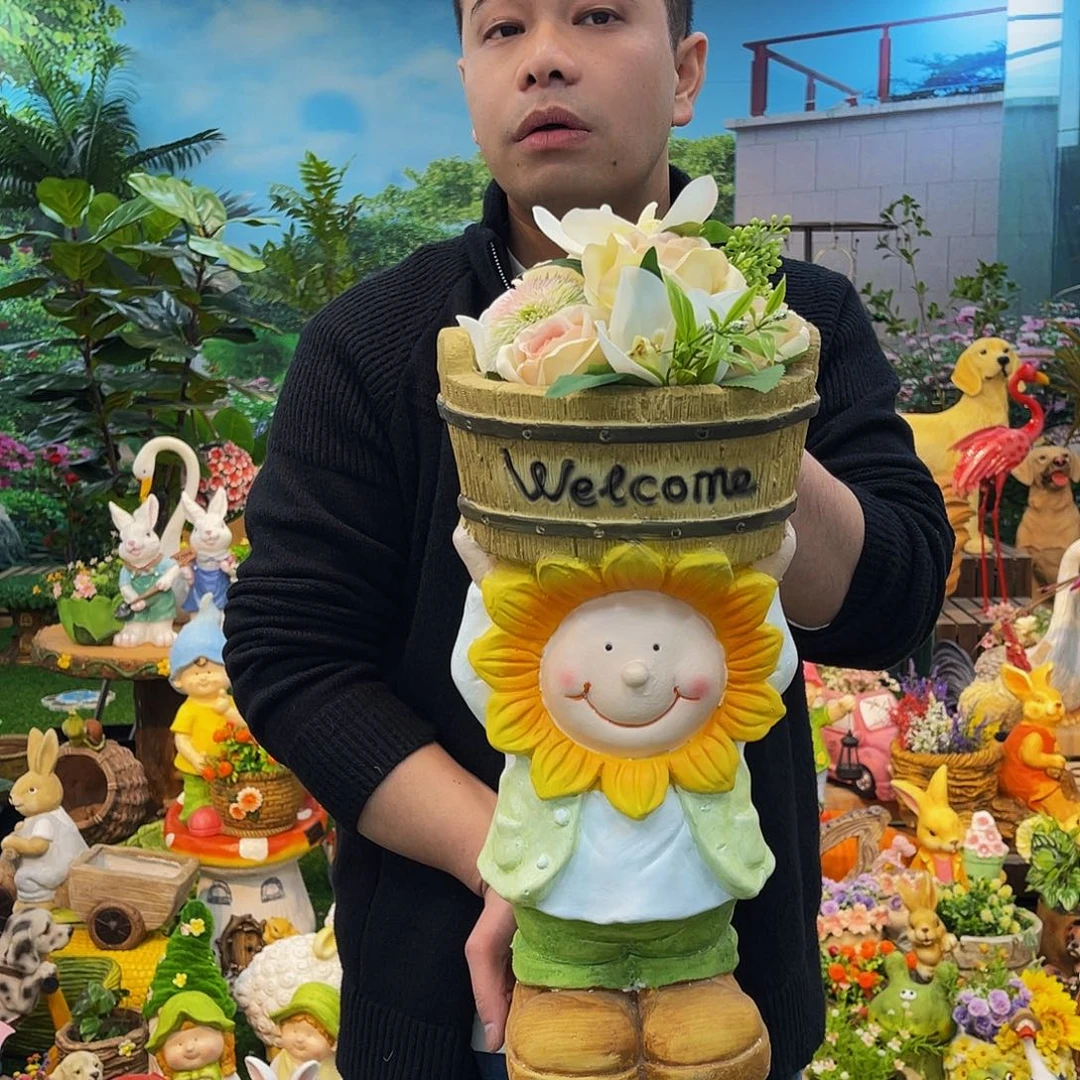 红陶花园庭院摆件