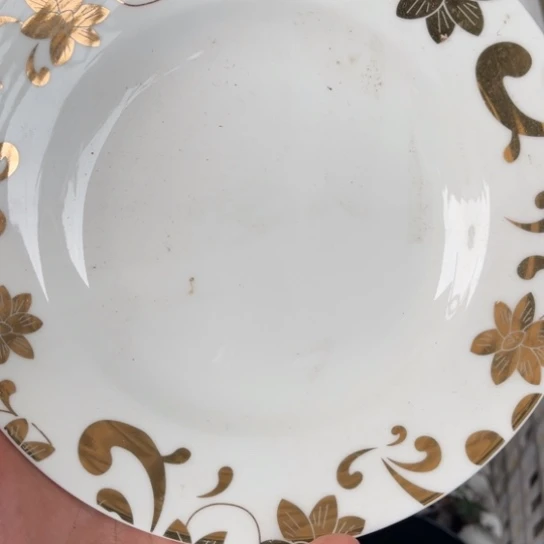 库存陶瓷瑕疵不影响使用20cm草帽盘2个