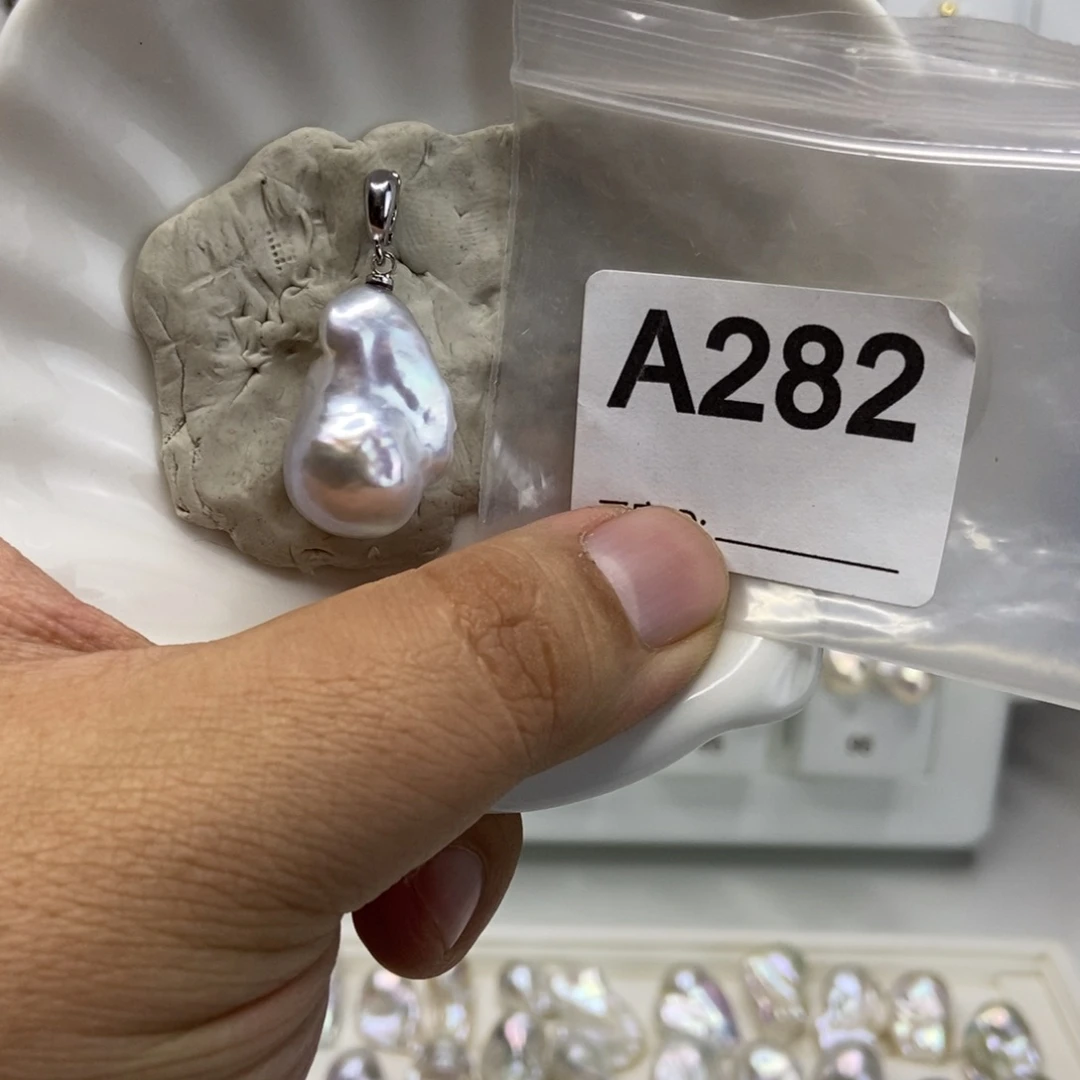 合金吊坠(不含链)淡水珍珠