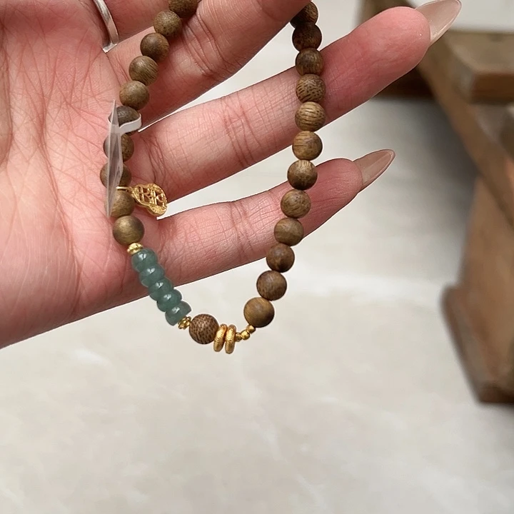 绿棋沉香0.5单圈手串