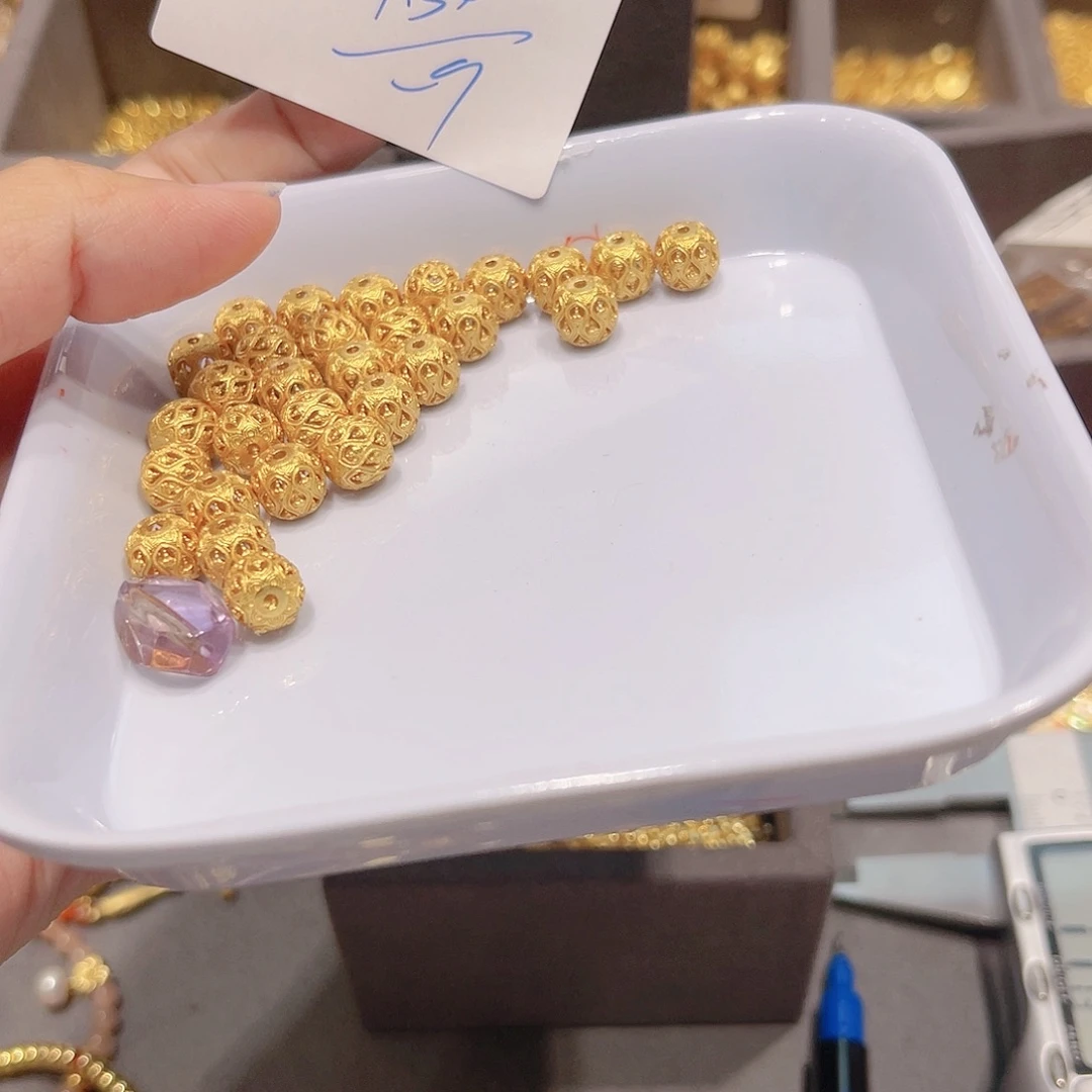 紫晶珠宝半成品银S925镀金镶嵌35