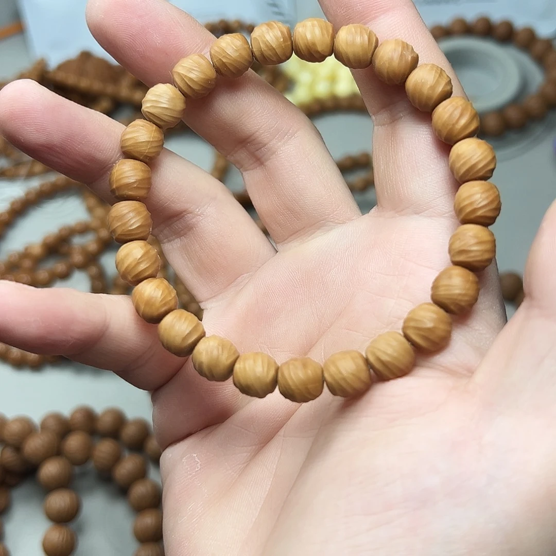 大叶紫檀（黑酸枝木类）9mm云锦全品无瑕单圈纯手工