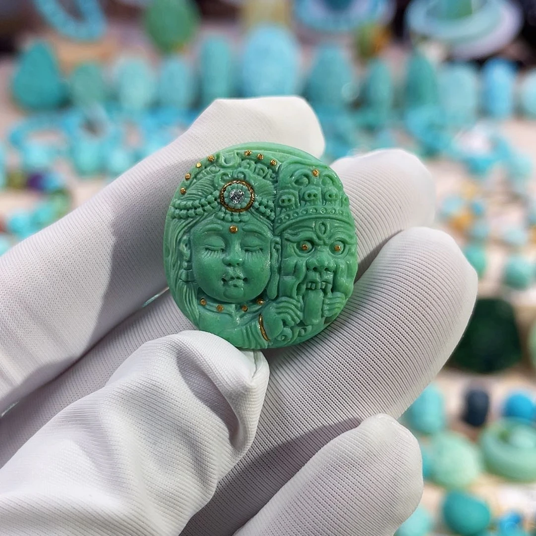 绿松石珠宝奇石未镶嵌