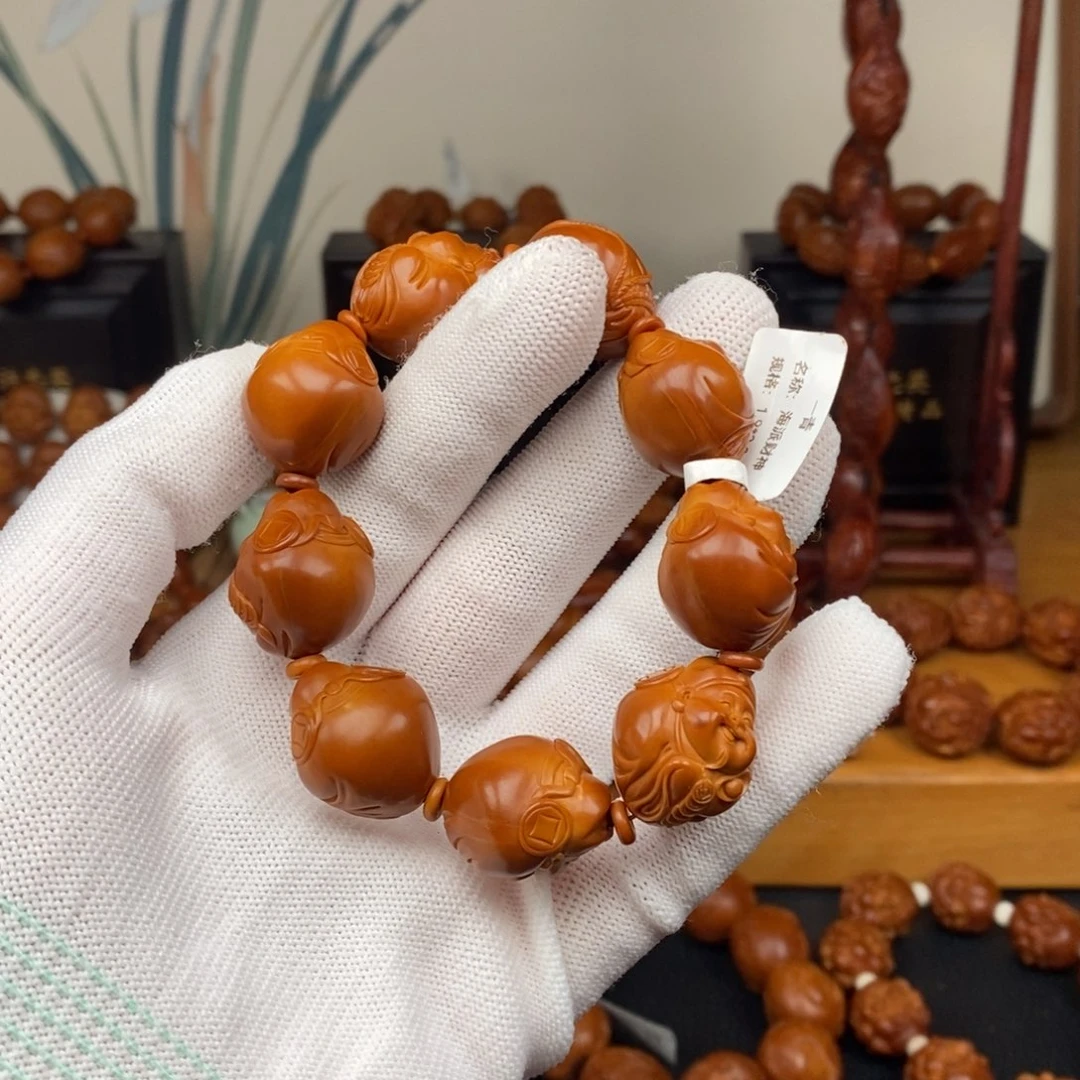 手串橄榄核一青老师海派财神