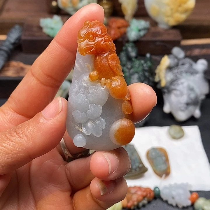 吹***_定制翡翠未镶嵌毛货抛光