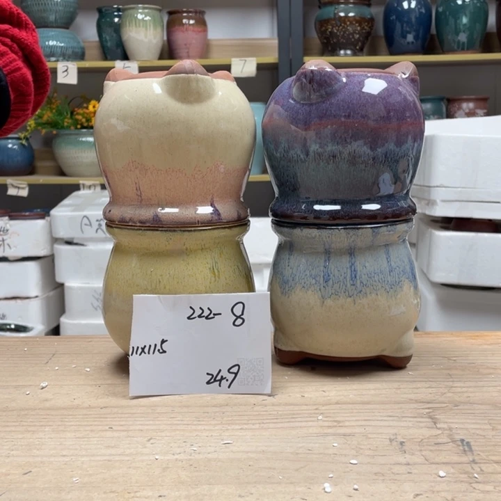 紫砂花盆多肉花盆微瑕8