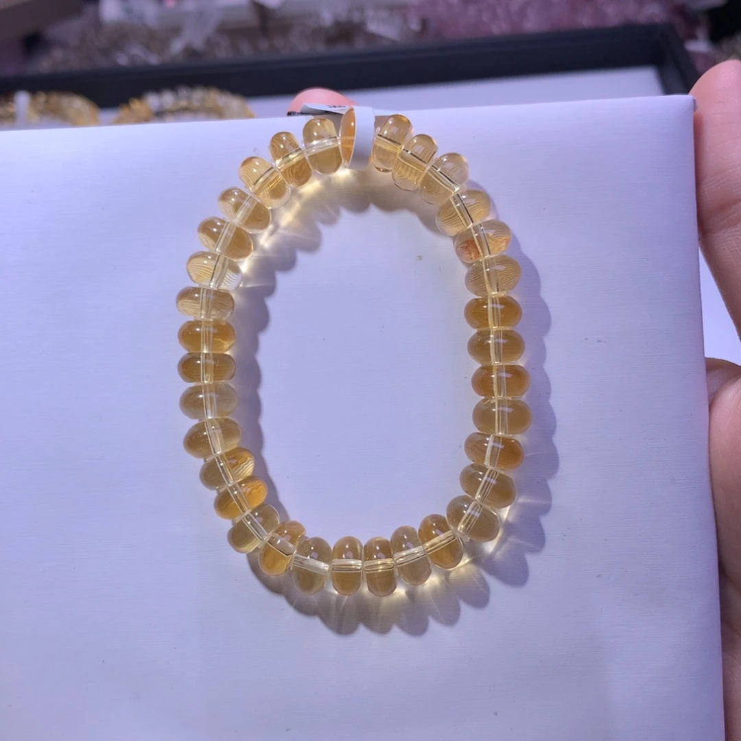 一***~未镶嵌手串水晶黄水算盘