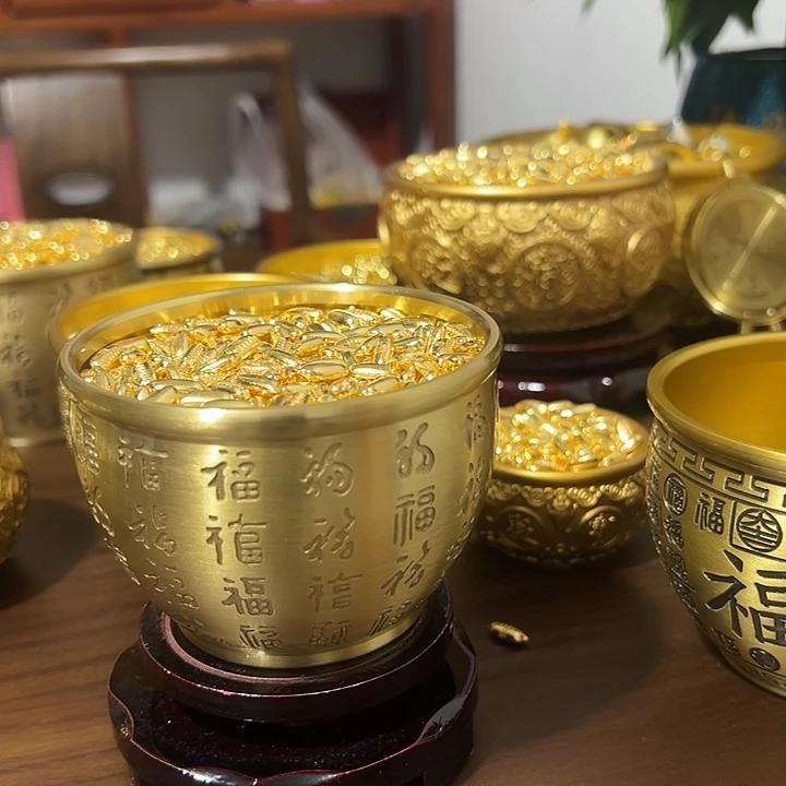 黄铜米缸下单发满缸合金金米