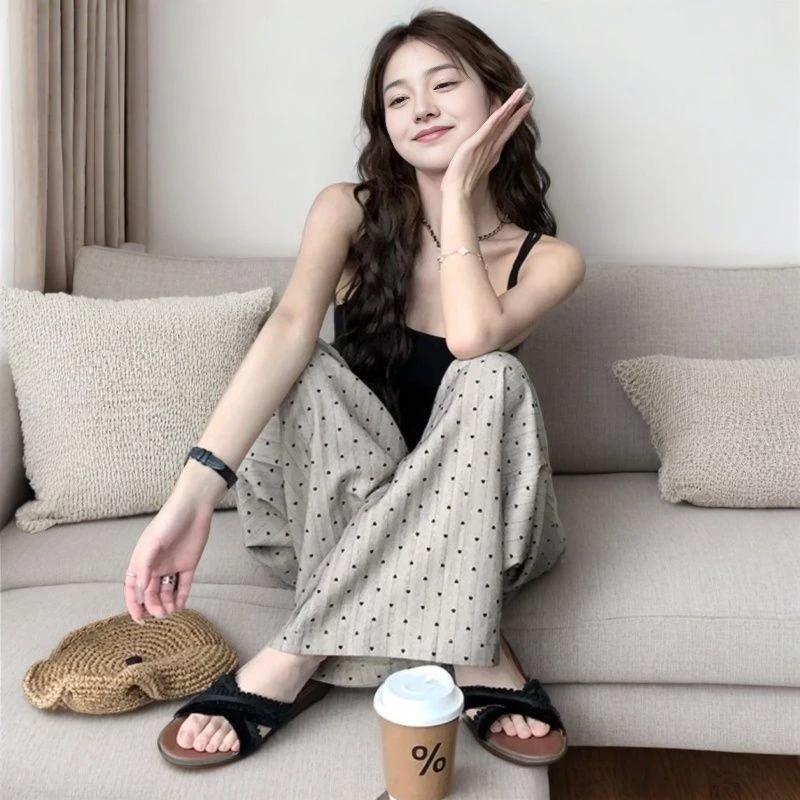 【赠运费险】夏季居家人棉绵绸睡裤九分加大码宽松休闲沙滩裤家居裤