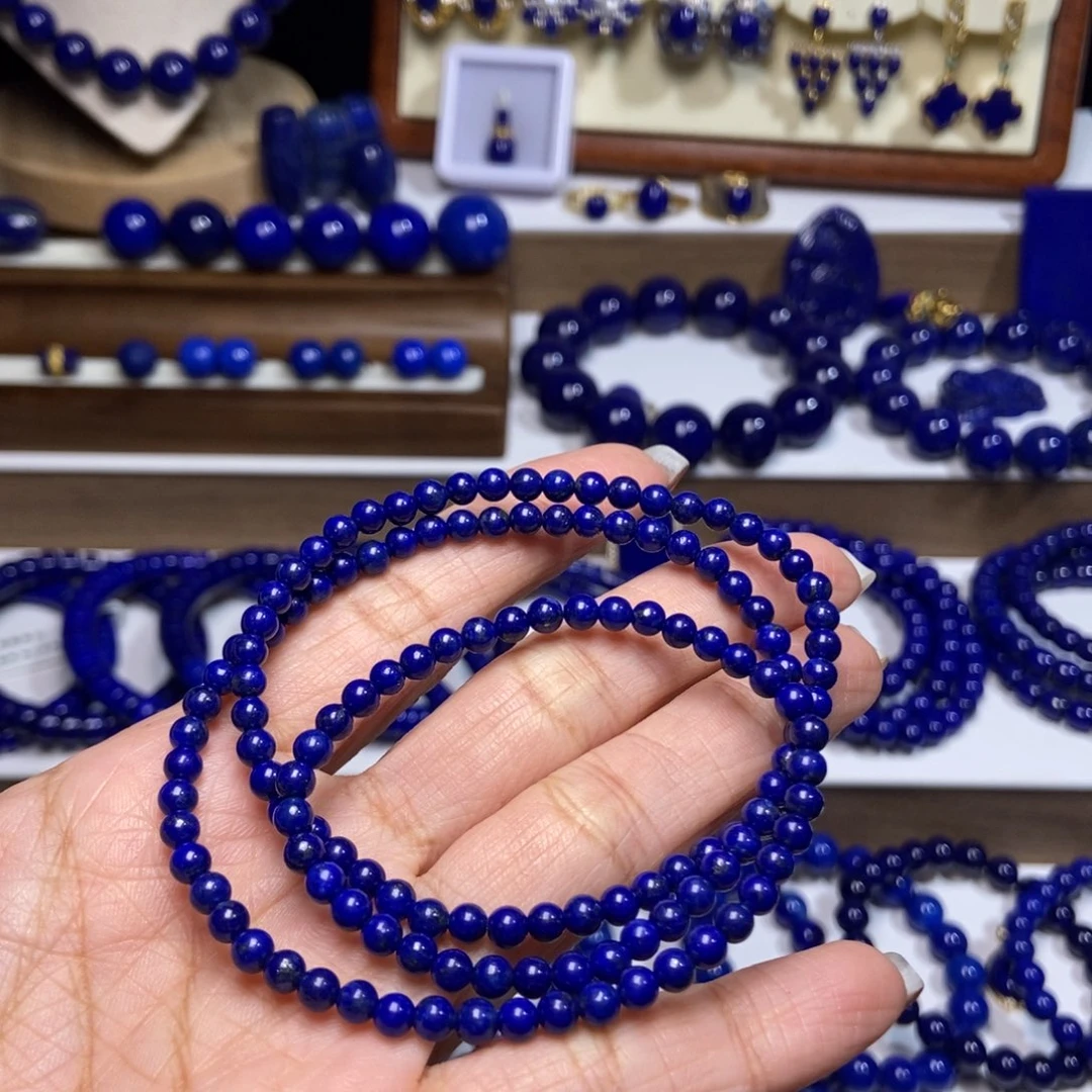 青金石未镶嵌4mm+多圈