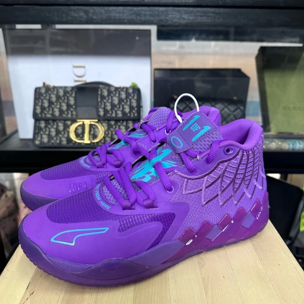 43码/三球1 紫色/55166/篮球鞋/原盒/377237-10