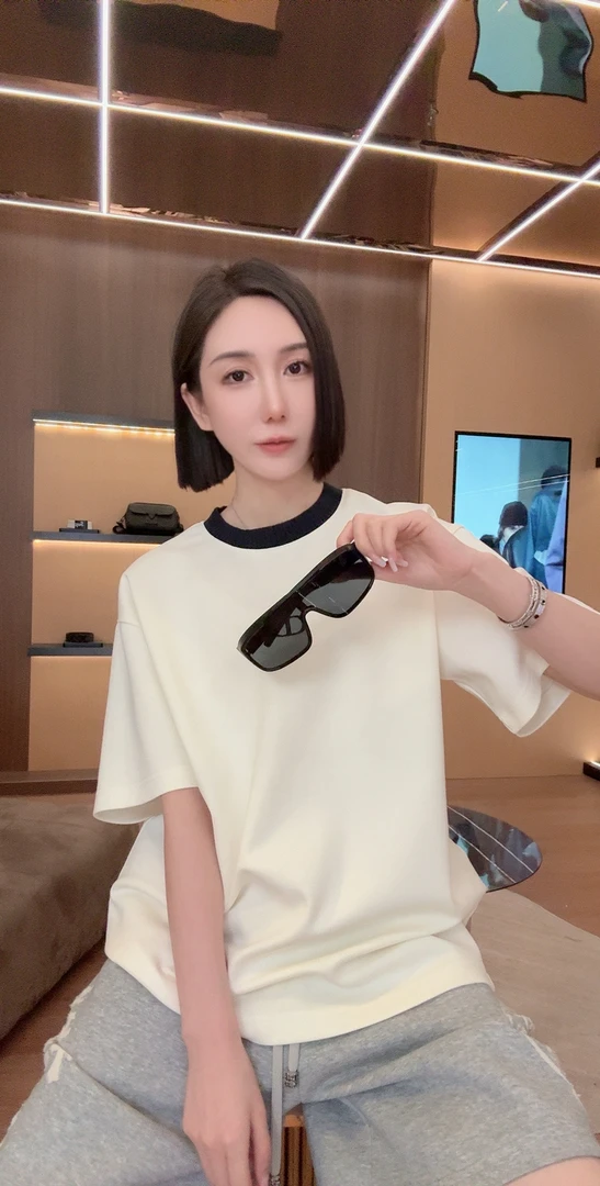 【Y99100】刺绣工艺高级感轻奢短袖T恤1