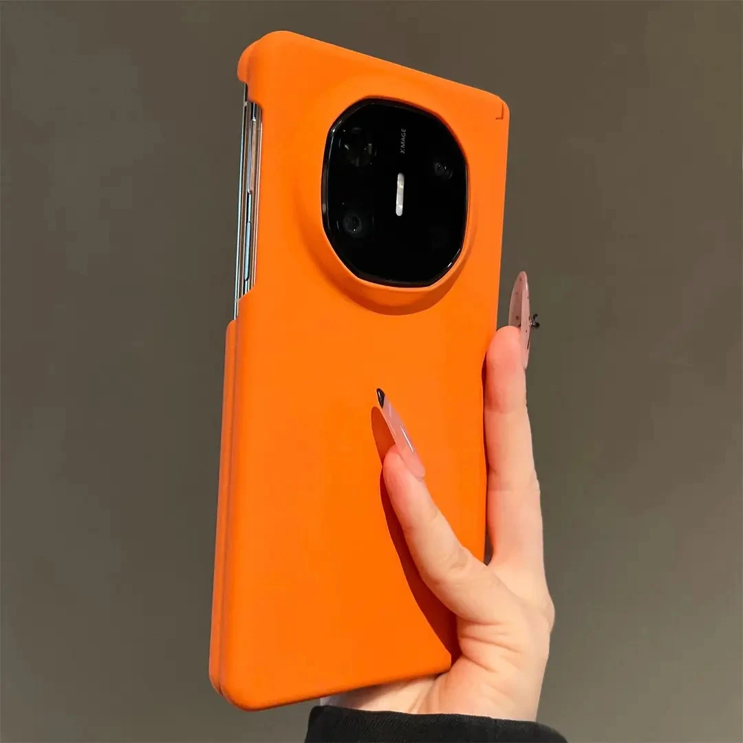 肤感磨砂珊瑚橙适用华为MateX6典藏版折叠屏手机壳新款X5磁吸中轴