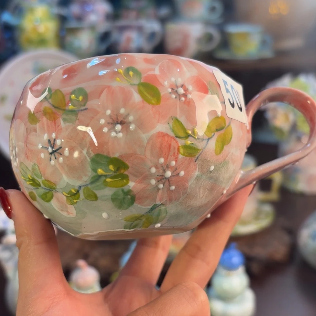 景德镇手绘高温釉下彩陶瓷茶具