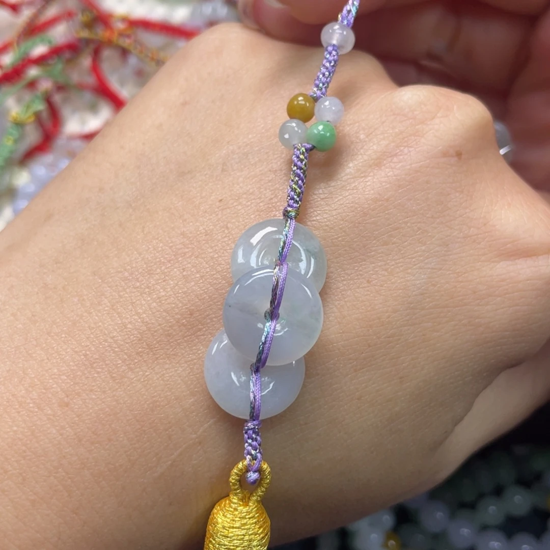 翡翠未镶嵌手串包挂