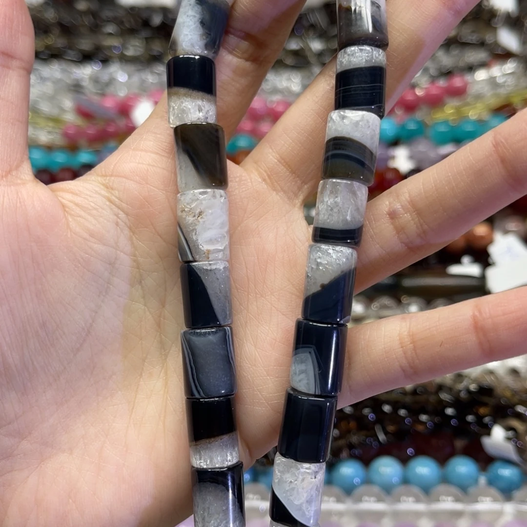 玛瑙/玉髓散珠天然玛瑙水晶卡10✖️14长条38厘米