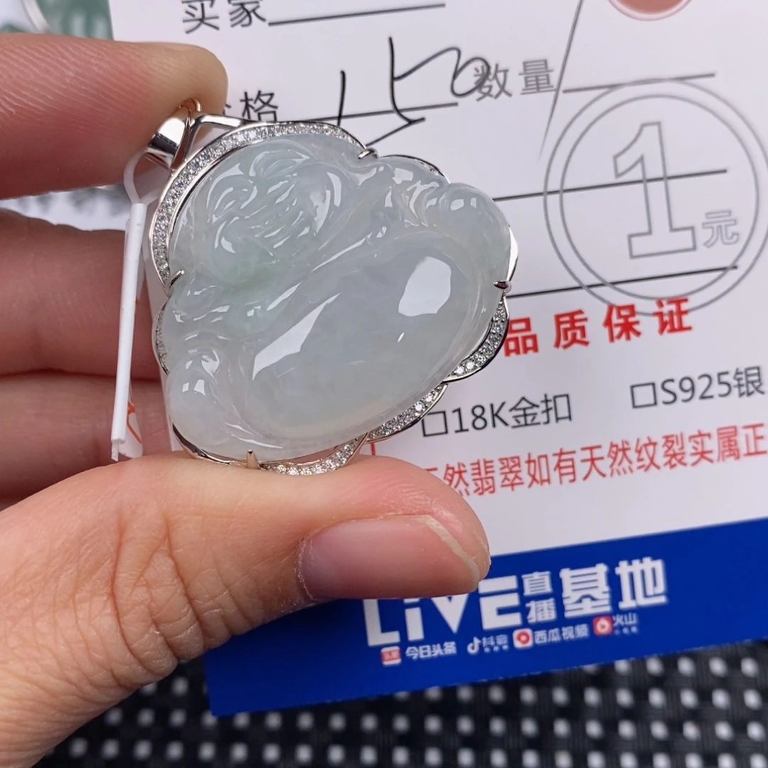 翡翠银S925镶嵌颈饰