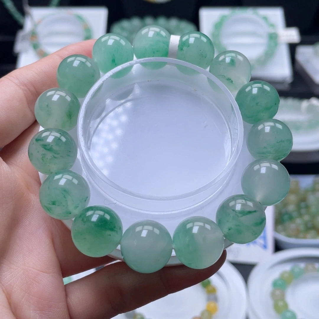 石英质玉(非洲翠)未镶嵌手串