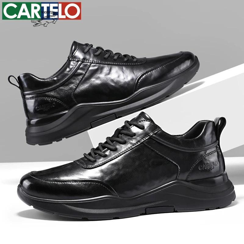 卡帝乐鳄鱼2025年真皮休闲皮鞋复古男士商务透气防滑百搭系带男鞋