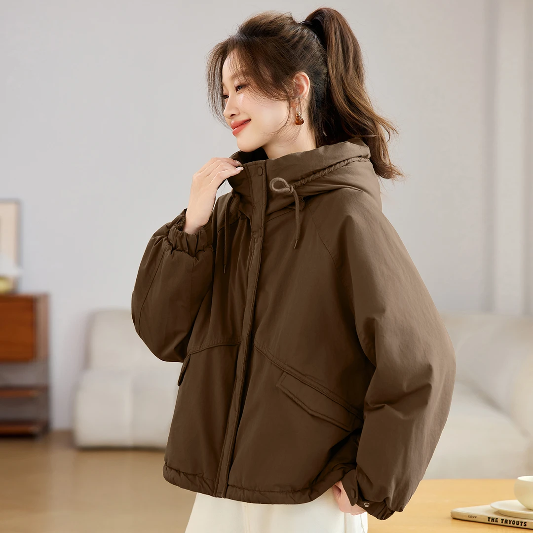 短款棉衣外套女冬季2025新款中年妈妈时尚休闲连帽高级感气质上衣