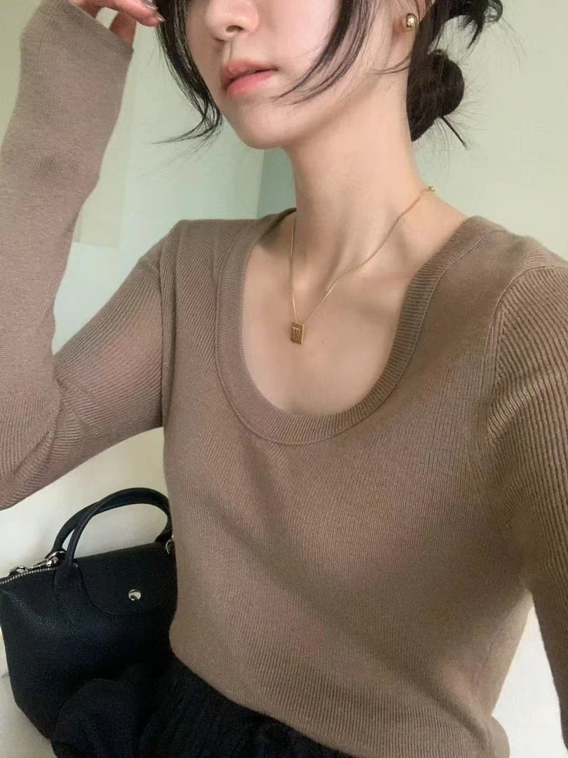 角色韩国低领针织毛衣 不退换