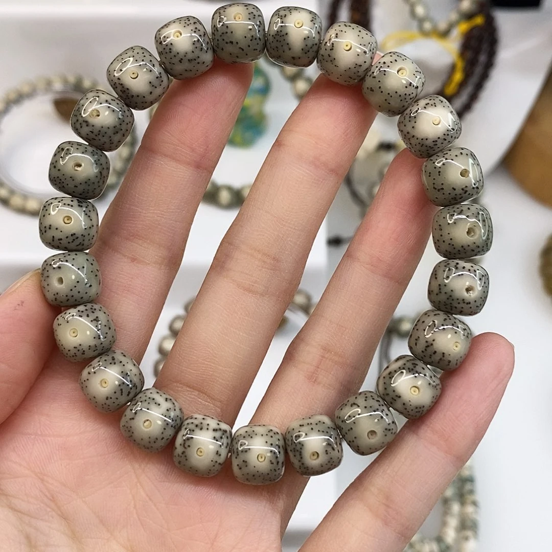 星月菩提手串卡10青花小细星双留白H02