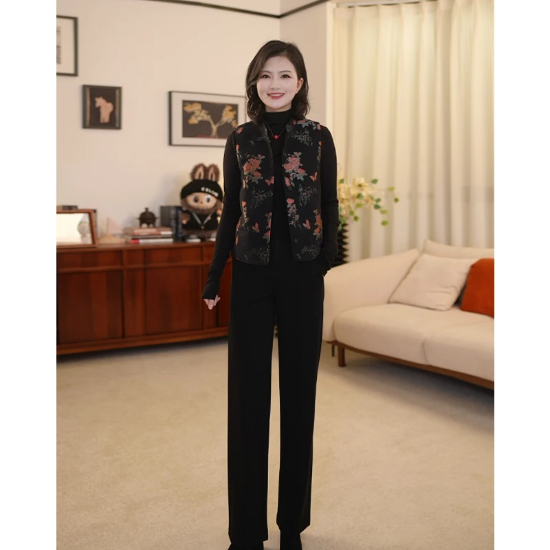 枫竺女装阿楠anan气质百搭弹力加厚微喇裤立体中线修身女休闲裤