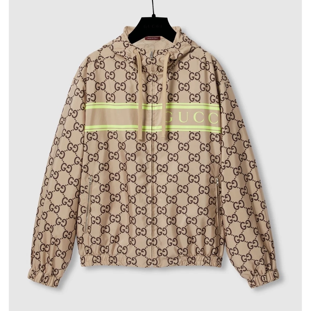 未使用 GUCCI/古驰 24秋冬双G老花Logo反光夹克外套787514