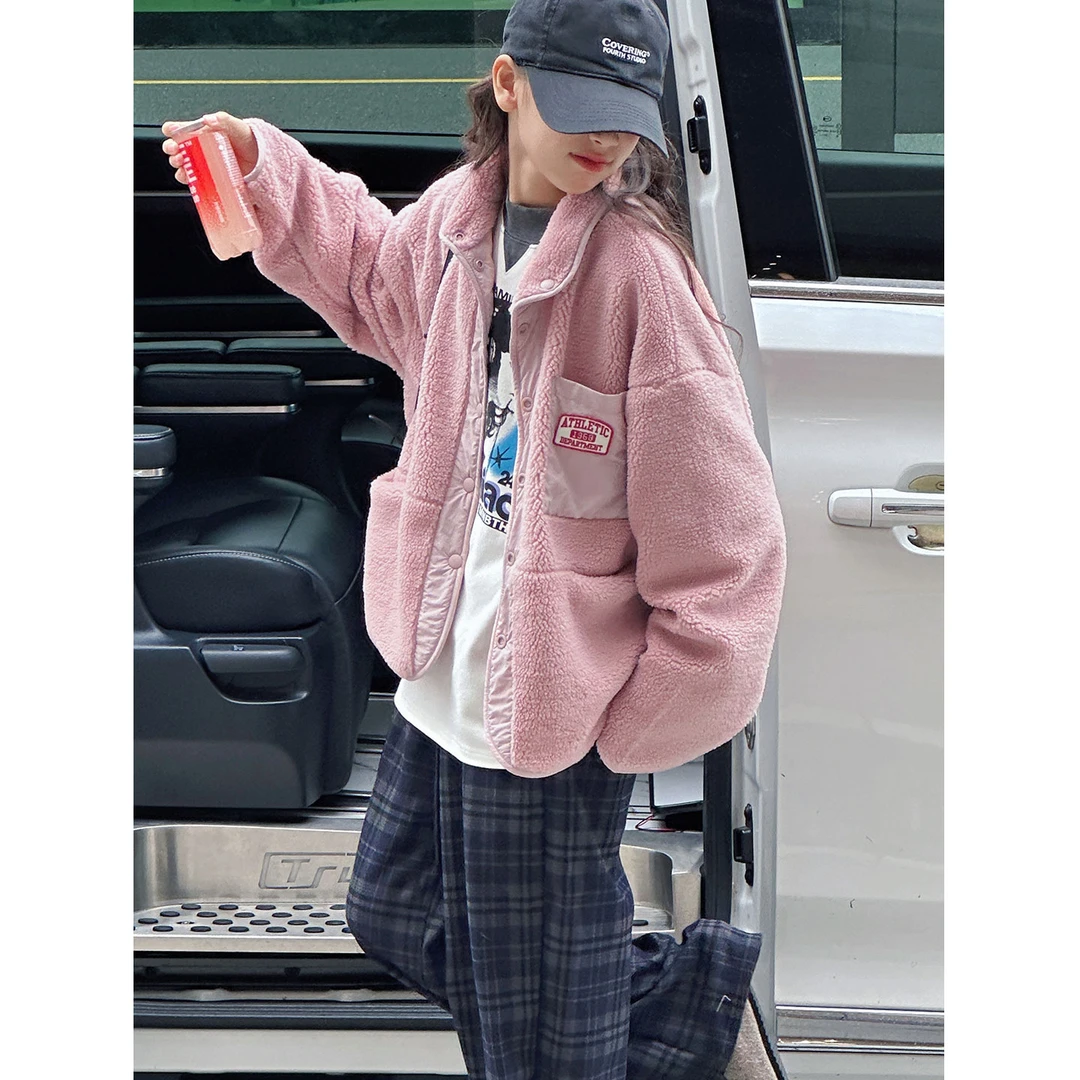 K29940孙小美双面穿女童外套2025新款秋冬装儿童加厚上衣潮