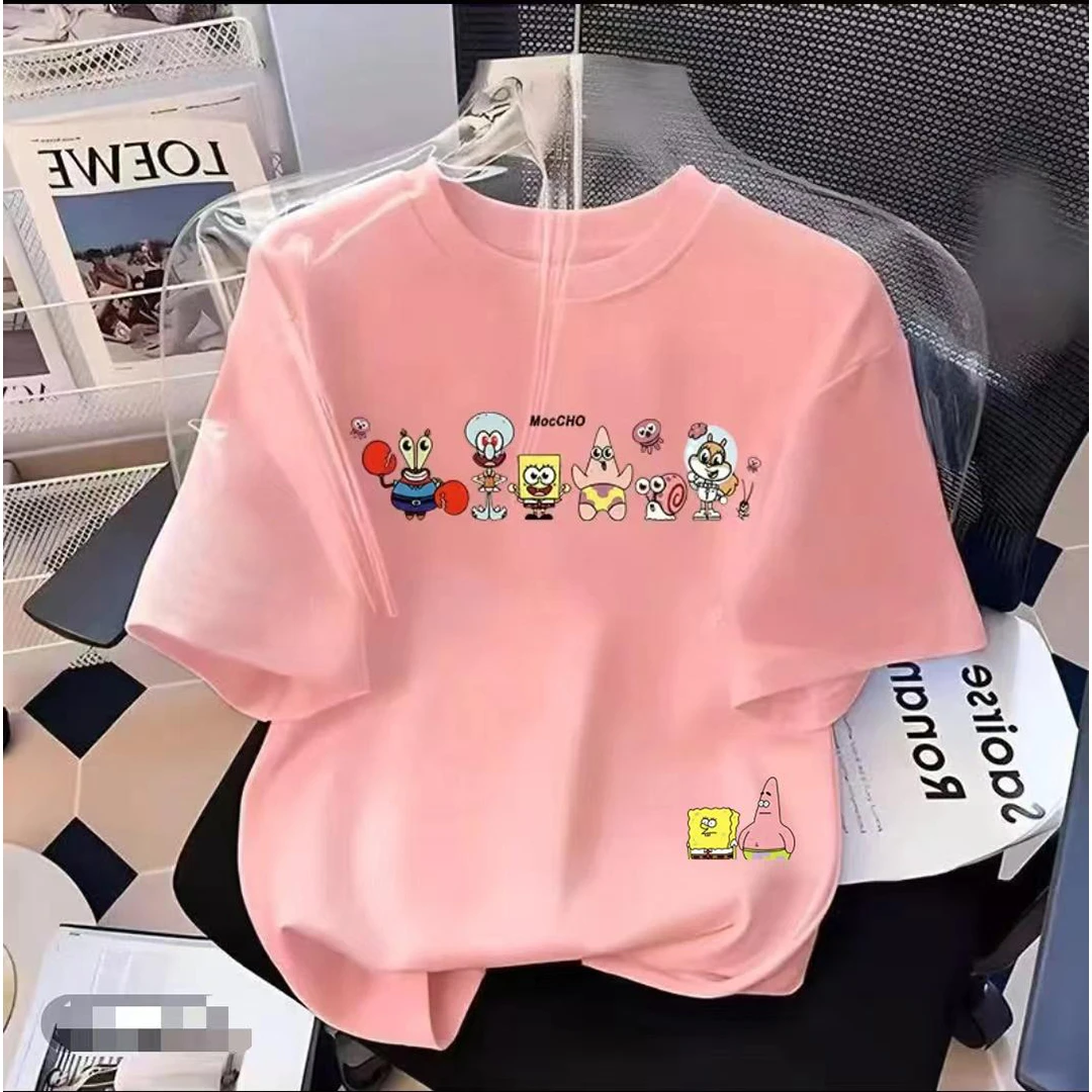 【亲子款】100%纯棉短袖t恤2025夏新款洋气女孩中大童女童半袖上衣