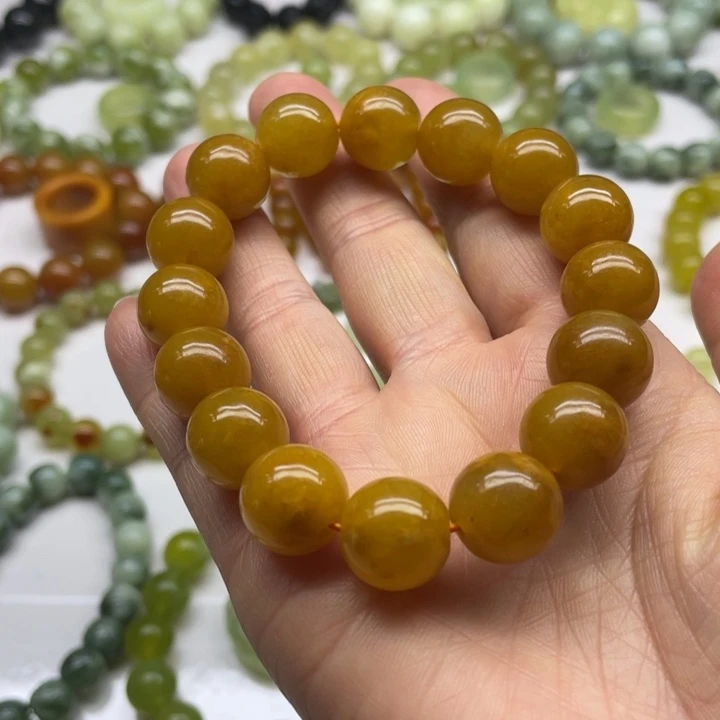 蛇纹石玉手串未镶嵌