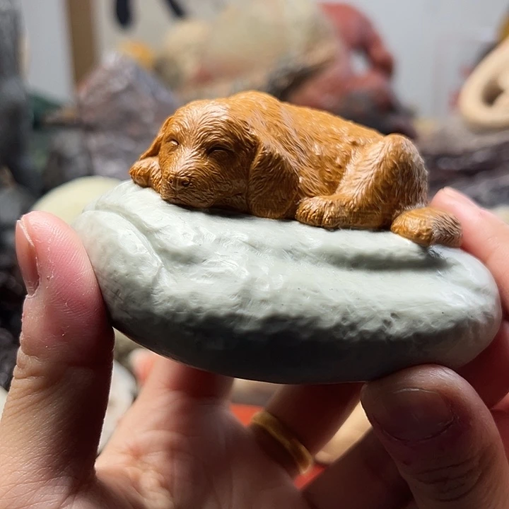 东北石松花石摆件