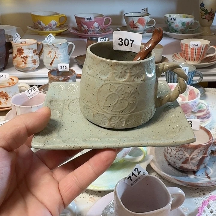 瓷片爱头咖啡杯年后发货