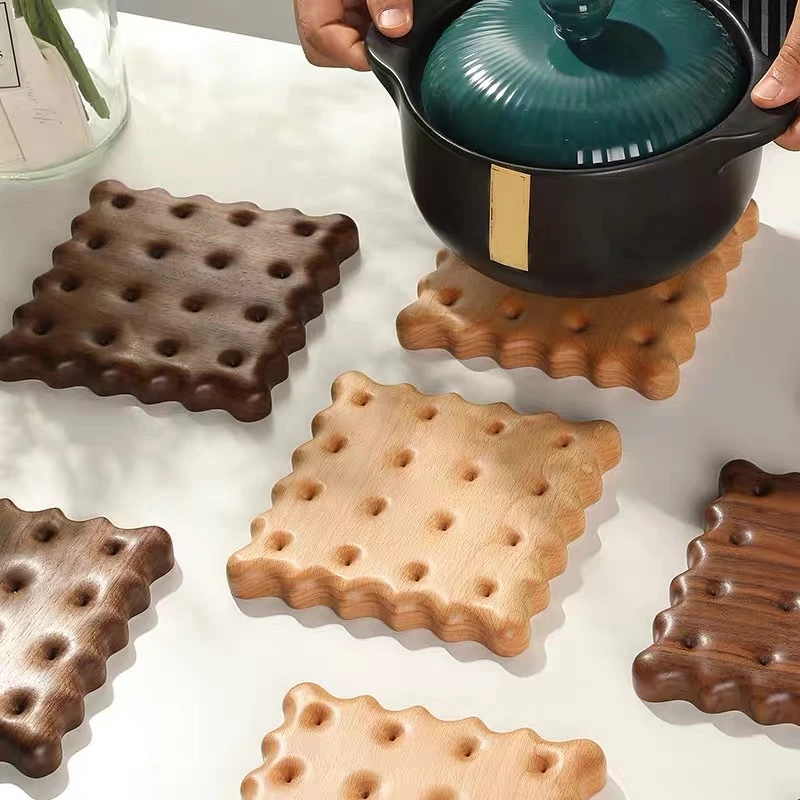 简约创意实木茶杯垫简约风木质隔热垫餐厅厨房锅垫咖啡防烫杯锅垫