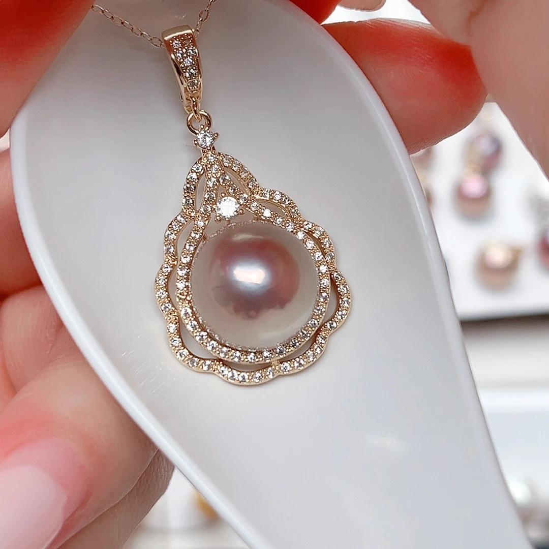 合金淡水珍珠吊坠(赠链)