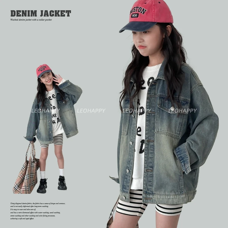 【不踩雷】洗水做旧翻领口袋牛仔外套