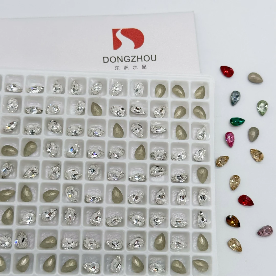 【东洲4*6水滴】DIY蛇头蝴蝶超百搭填缝美甲钻指尖多切面尖底钻迷你