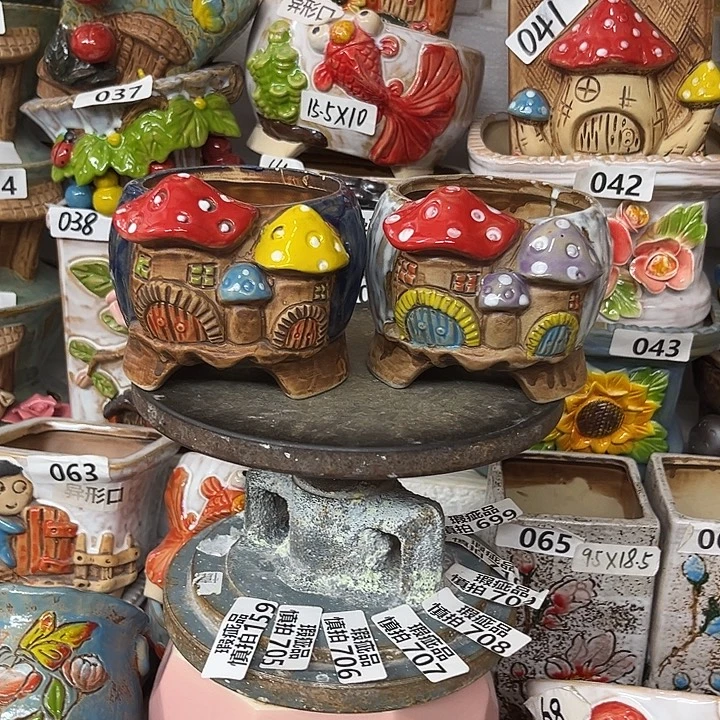 粗陶材质多肉花盆