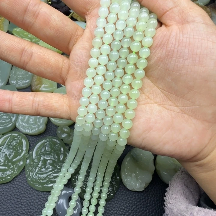 和田玉未镶嵌颈饰108卡6