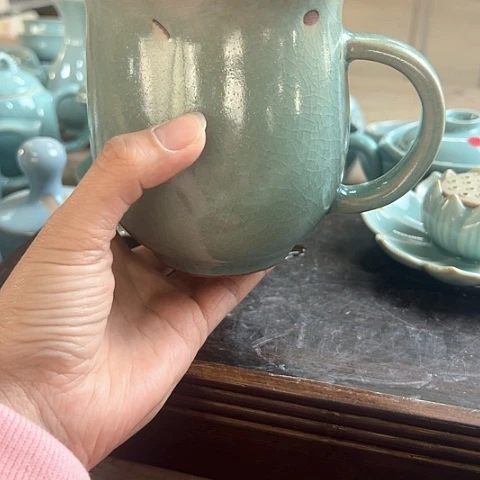 杯驰****义汝瓷仿古釉瑕福利特惠