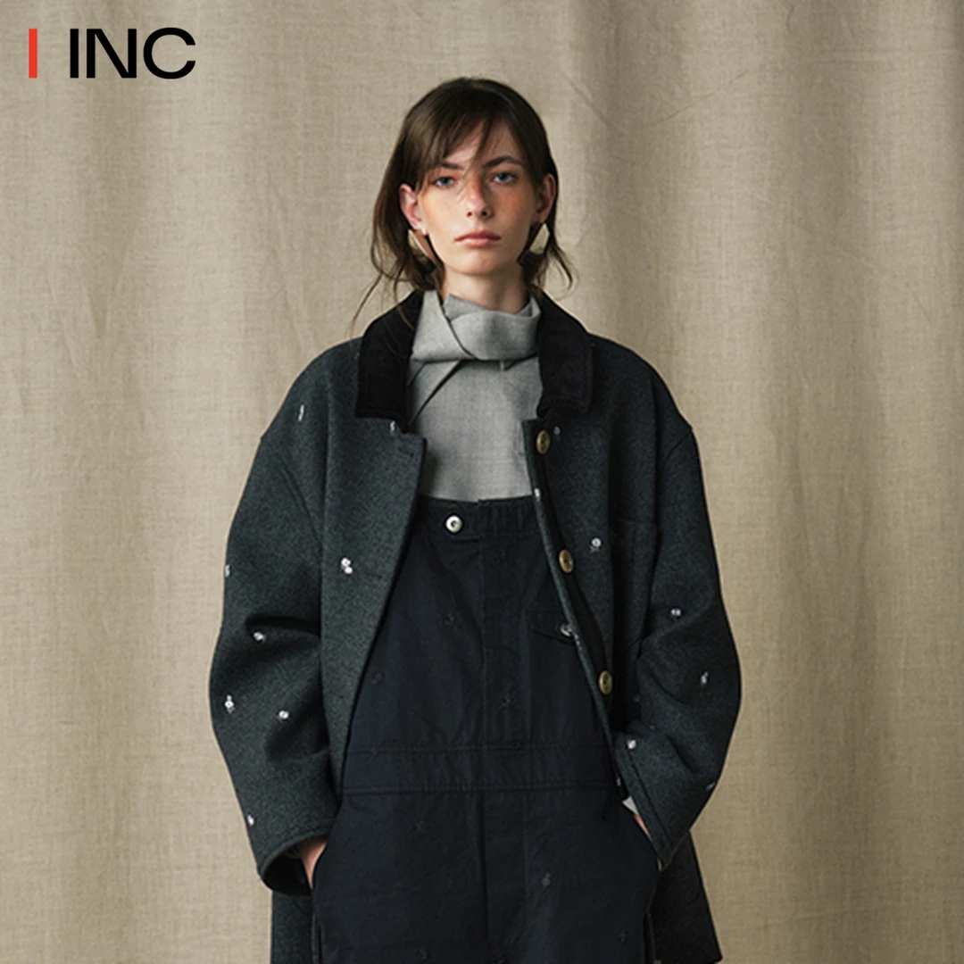 MARCHEN 雪国列车外套女25AW秋冬新款翻领刺绣长袖夹克上衣IINC
